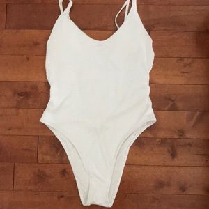 NEVER WORN Aerie high rise, low back one piece